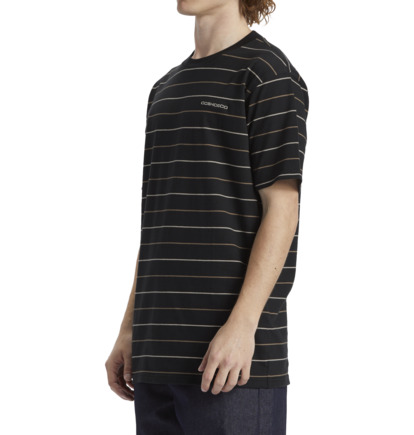 Black Stripes Men DC Shoes Lowstate Stripe T-Shirt | DC-6974283