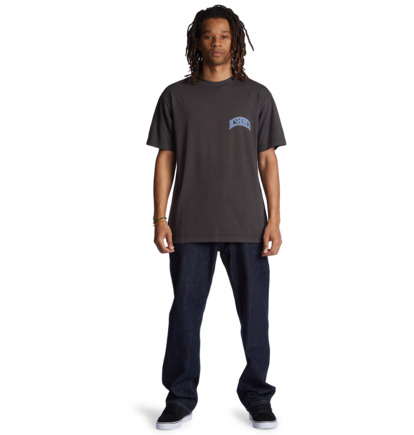 Black Wash Men DC Shoes Arch T-Shirt | DC-3275906