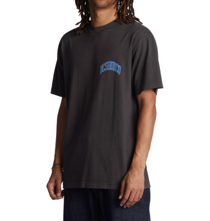 Black Wash Men DC Shoes Arch T-Shirt | DC-3275906