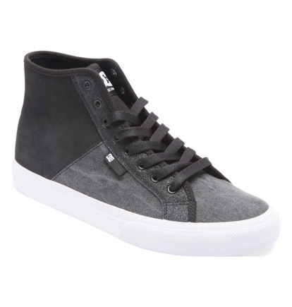 Black Wash Men DC Shoes Manual High-Top Sneakers | DC-1950864