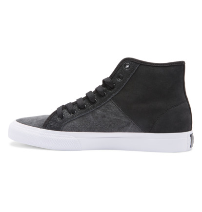 Black Wash Men DC Shoes Manual High-Top Sneakers | DC-1950864