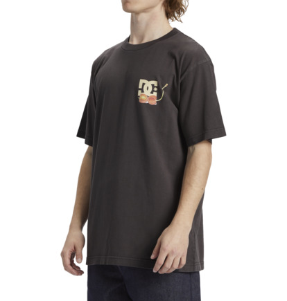 Black Wash Men DC Shoes Seed Planter T-Shirt | DC-3628015