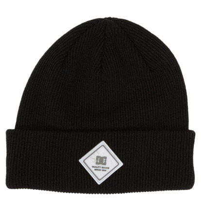 Black Women DC Shoes Label Beanie | DC-5486391