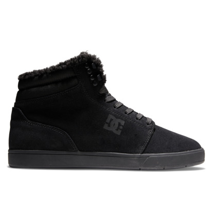 Black / Black Men DC Shoes Crisis 2 Hi Wnt High Top Leather Winter Boots | DC-4719502