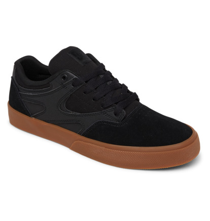 Black / Black Men DC Shoes Kalis Vulc Sneakers | DC-1537028