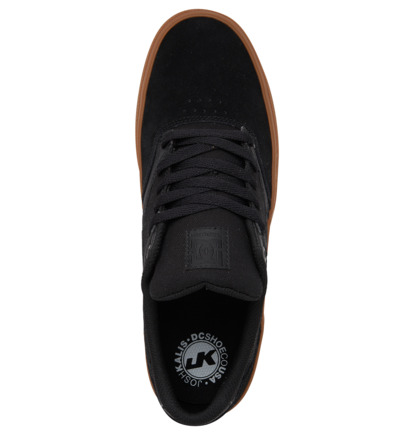 Black / Black Men DC Shoes Kalis Vulc Sneakers | DC-1537028