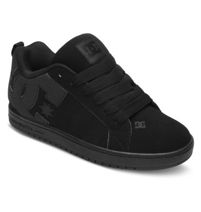 Black / Black / Black Men DC Shoes Court Graffik Sneakers | DC-0147592