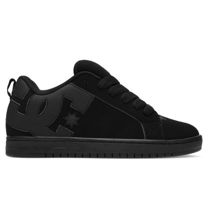 Black / Black / Black Men DC Shoes Court Graffik Sneakers | DC-0147592