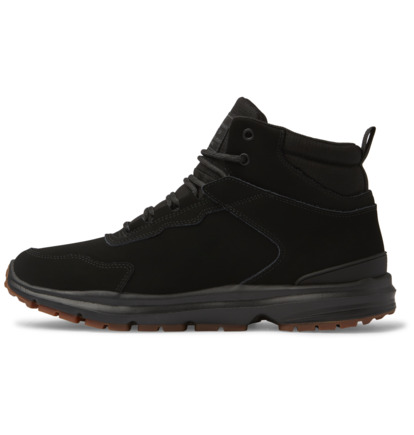 Black / Black / Black Men DC Shoes Mutiny Leather Winter Boots | DC-6725493