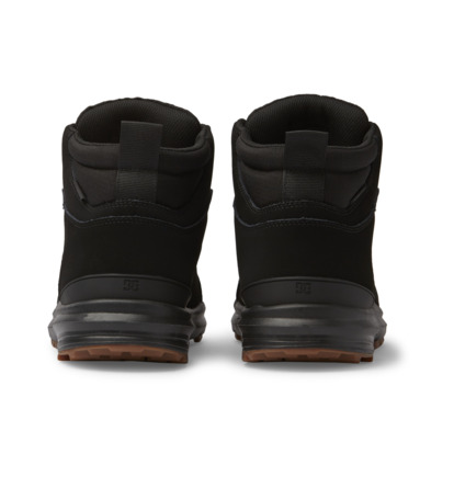 Black / Black / Black Men DC Shoes Mutiny Leather Winter Boots | DC-6725493