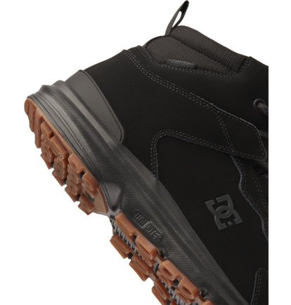 Black / Black / Black Men DC Shoes Mutiny Leather Winter Boots | DC-6725493