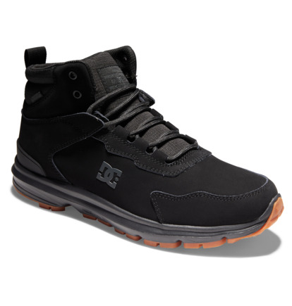 Black / Black / Black Men DC Shoes Mutiny Water Resistant Leather Winter Boots | DC-4589073