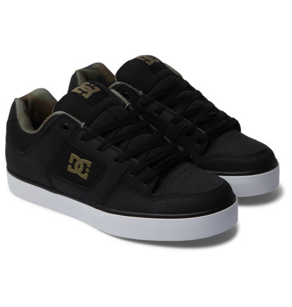 Black / Black / Green Men DC Shoes Pure Sneakers | DC-2157643