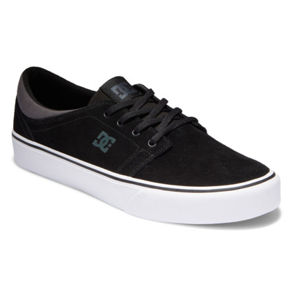 Black / Black / Grey Men DC Shoes Trase Suede Sneakers | DC-9014763