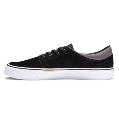 Black / Black / Grey Men DC Shoes Trase Suede Sneakers | DC-9014763