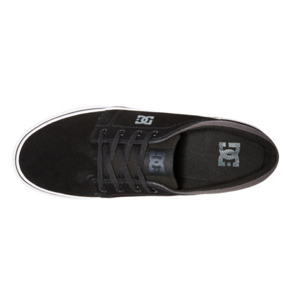 Black / Black / Grey Men DC Shoes Trase Suede Sneakers | DC-9014763