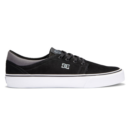 Black / Black / Grey Men DC Shoes Trase Suede Sneakers | DC-9014763