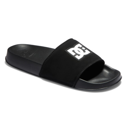 Black / Black / White Men DC Shoes DC Slide Sandals | DC-3769045