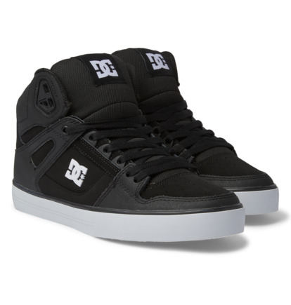 Black / Black / White Men DC Shoes Pure High-Top Sneakers | DC-0354918