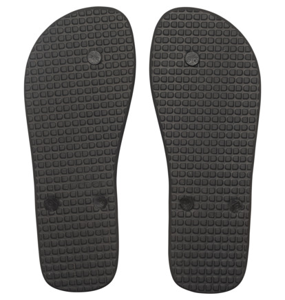 Black / Black / White Men DC Shoes Spray Flip Flops | DC-1490635