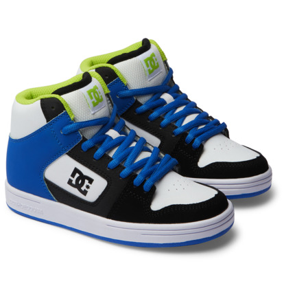 Black / Blue / Green Kids' DC Shoes Manteca 4 Hi Skate Shoes | DC-6329418