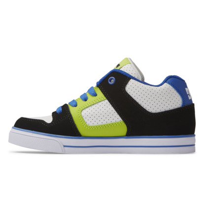 Black / Blue / Green Kids' DC Shoes Pure Mid-Top Skate Shoes | DC-9421867