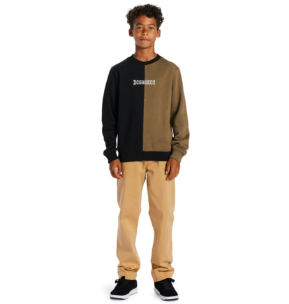 Black / Brown Kids' DC Shoes Baseline Sweatshirts | DC-9718306