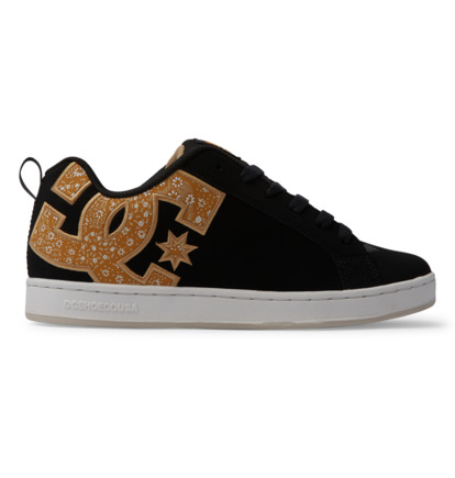 Black / Gold Women DC Shoes Court Graffik Sneakers | DC-1975204