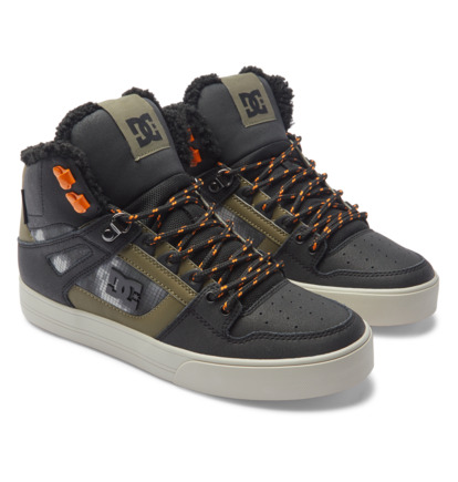 Black / Green Men DC Shoes Pure High WNT Winter Boots | DC-7863945