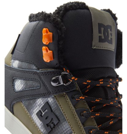 Black / Green Men DC Shoes Pure High WNT Winter Boots | DC-7863945