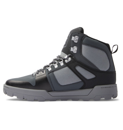 Black / Grey / Black Men DC Shoes Pure Hi Water Resistant Winter Boots | DC-7962058