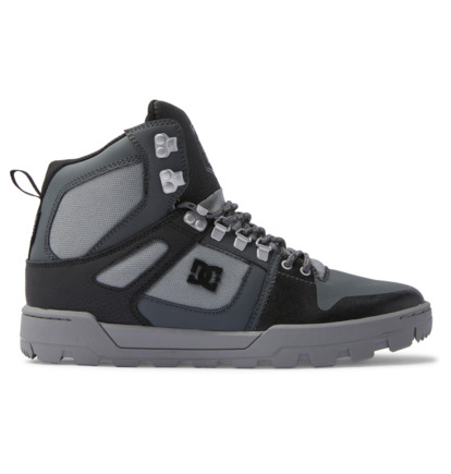 Black / Grey / Black Men DC Shoes Pure Hi Water Resistant Winter Boots | DC-7962058