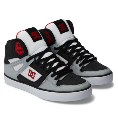 Black / Grey / Red Men DC Shoes Pure High-Top Sneakers | DC-9061872