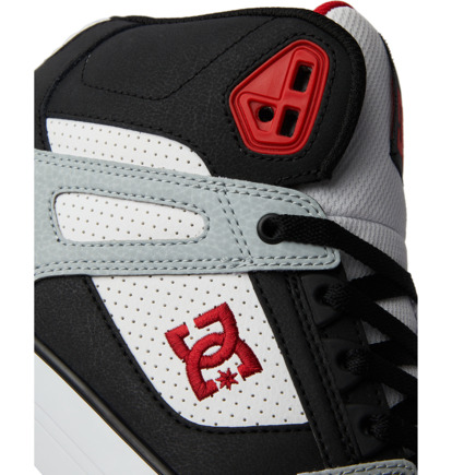 Black / Grey / Red Men DC Shoes Pure High-Top Sneakers | DC-9061872