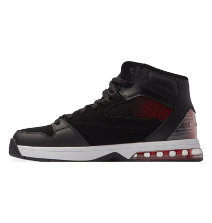 Black / Grey / Red Men DC Shoes Versatile Hi Lace Up Sneakers | DC-3810467