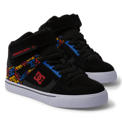 Black / Red Kids' DC Shoes Pure High-Top EV Skate Shoes | DC-3658247