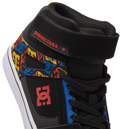 Black / Red Kids' DC Shoes Pure High-Top EV Skate Shoes | DC-3658247