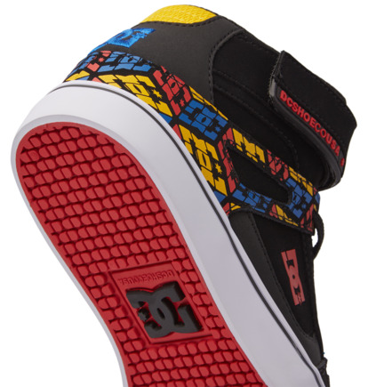 Black / Red Kids' DC Shoes Pure High-Top EV Skate Shoes | DC-3658247