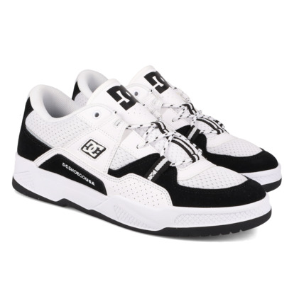 Black / White Men DC Shoes Construct Sneakers | DC-6853274