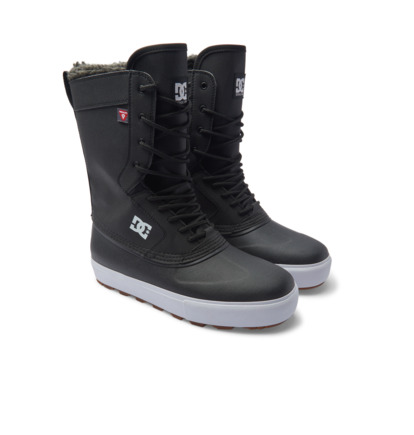 Black / White Men DC Shoes DC Reach Water-Resistant Winter Boots | DC-7814259