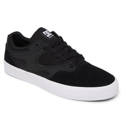 Black / White Men DC Shoes Kalis Vulc Skate Shoes | DC-2816379