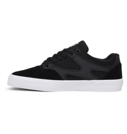 Black / White Men DC Shoes Kalis Vulc Skate Shoes | DC-2816379