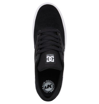 Black / White Men DC Shoes Kalis Vulc Skate Shoes | DC-2816379