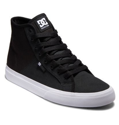 Black / White Men DC Shoes Manual Hi Txse High-Top Sneakers | DC-2813705