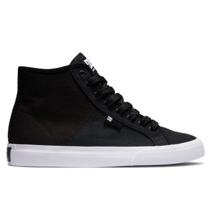 Black / White Men DC Shoes Manual Hi Txse High-Top Sneakers | DC-2813705