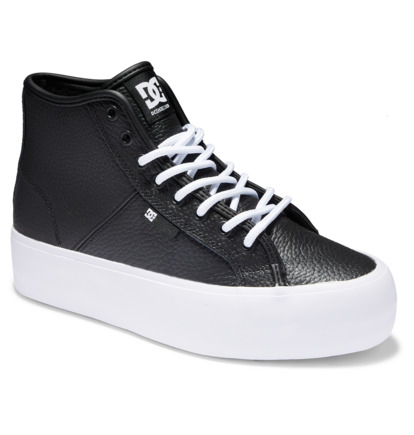 Black / White Women DC Shoes Manual Hi Wnt High-Top Sneakers | DC-4298016