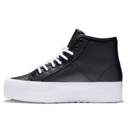 Black / White Women DC Shoes Manual Hi Wnt High-Top Sneakers | DC-4298016