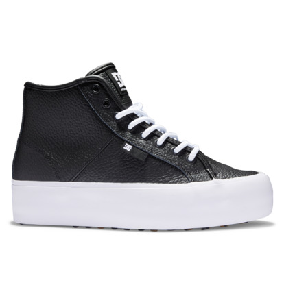 Black / White Women DC Shoes Manual Hi Wnt High-Top Sneakers | DC-4298016