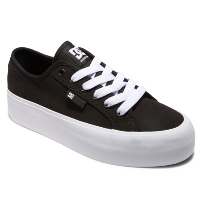 Black / White Women DC Shoes Manual Platform Sneakers | DC-5834296