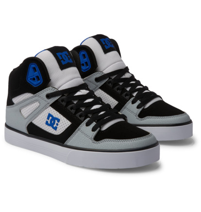 Black / White / Blue Men DC Shoes Pure High-Top Sneakers | DC-7164938